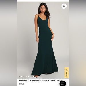 Forest Green Maxi Dress Size M